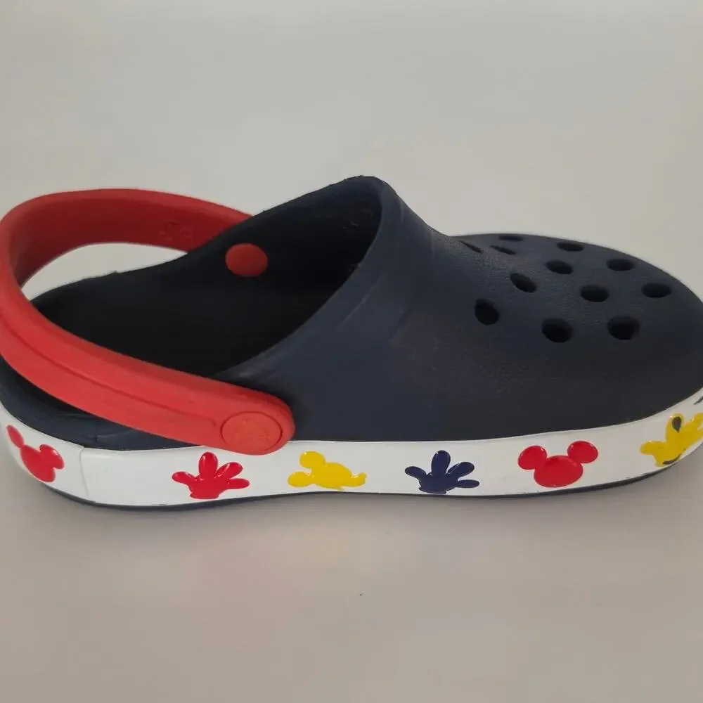 CROCS Disney Fun Lab Mickey Clog Child Size 9 Navy Bllue